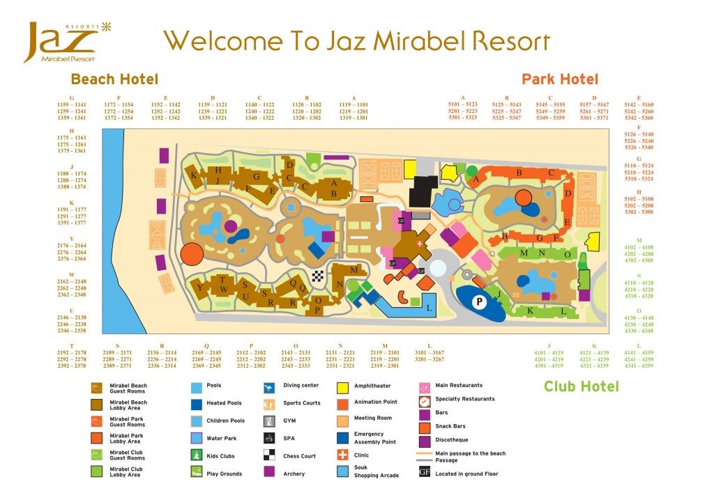 Карта отеля Jaz Mirabel Beach